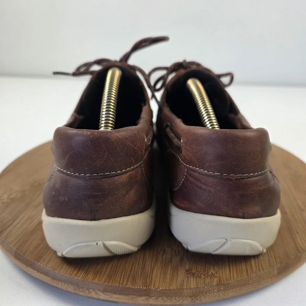 SAS Shoes Mens Size 12 Brown Leather Boat Casual Comfort TriPad Deck USA